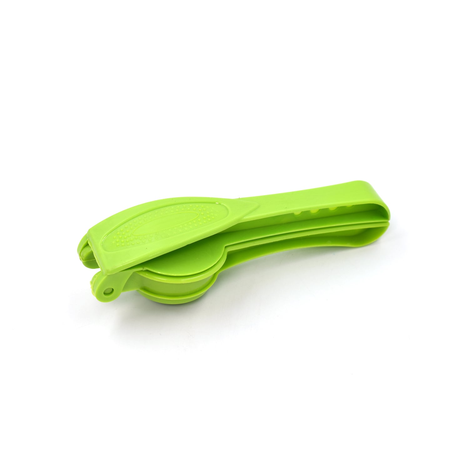 Easy-grip plastic lemon squeezer and opener combo Easy-grip plastic lemon squeezer and opener combo